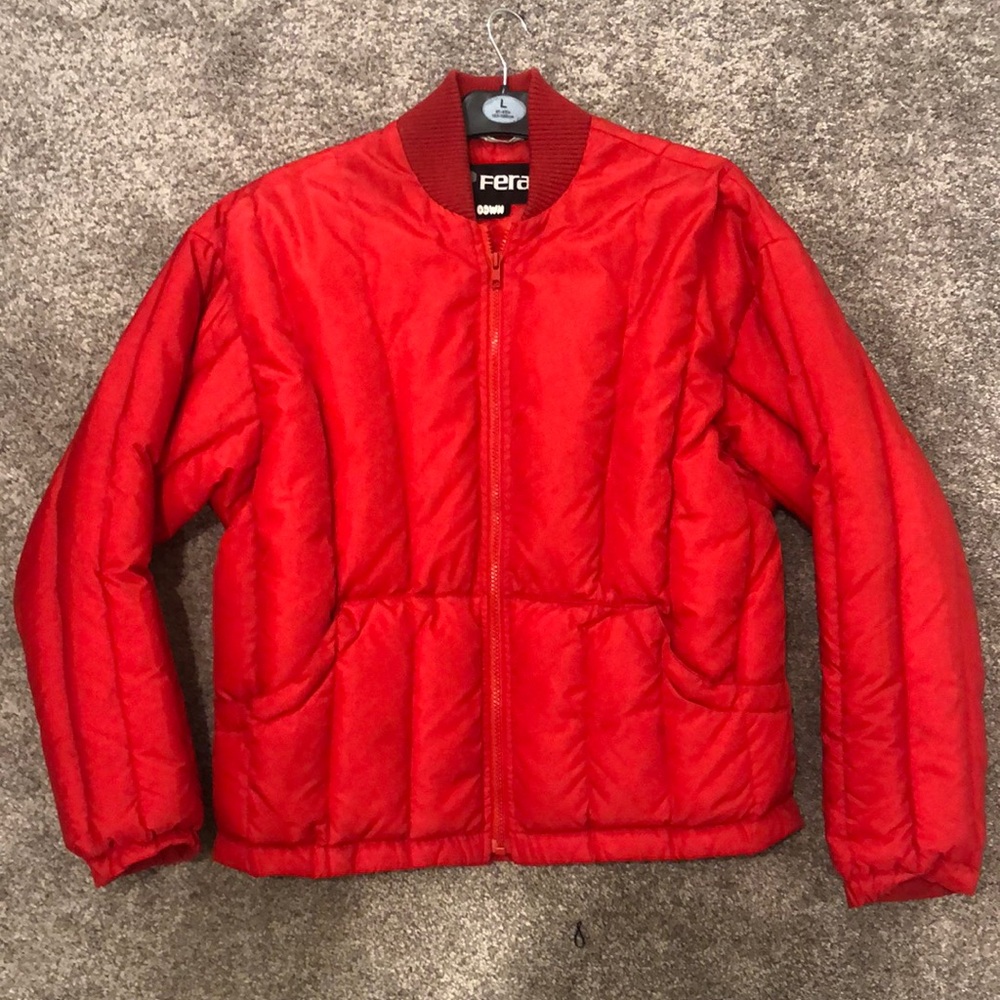 SALE 40% OFF Vintage Fera Down Ski Jacket Red Size 14/L